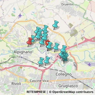Mappa Via Mascagni, 10044 Pianezza TO, Italia (1.2965)