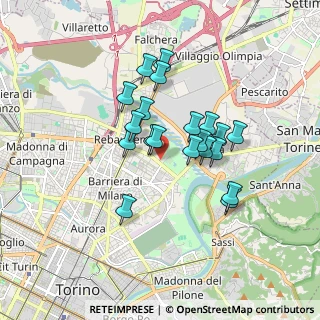 Mappa Via Sandro Botticelli, 10123 Torino TO, Italia (1.3845)
