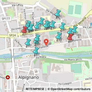Mappa Via Roma, 10091 Alpignano TO, Italia (0.235)