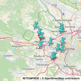 Mappa Via I Maggio, 10091 Alpignano TO, Italia (6.70583)