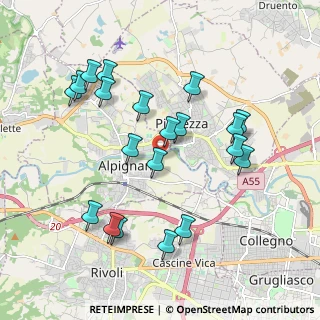 Mappa Via Rivera, 10091 Alpignano TO, Italia (1.9775)