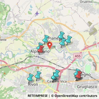 Mappa Via Rivera, 10091 Alpignano TO, Italia (2.37267)