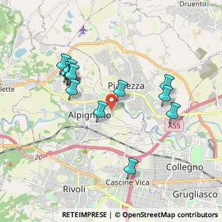 Mappa Via Rivera, 10091 Alpignano TO, Italia (1.87923)