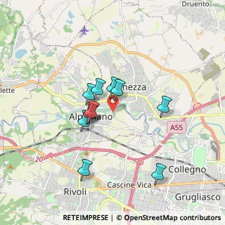 Mappa Via Rivera, 10091 Alpignano TO, Italia (1.40727)