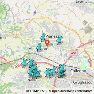 Mappa Via Rivera, 10091 Alpignano TO, Italia (2.6415)