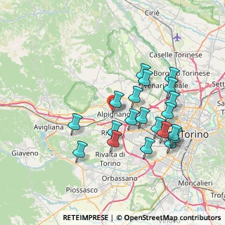 Mappa Via Sommeiller, 10091 Alpignano TO, Italia (7.1175)