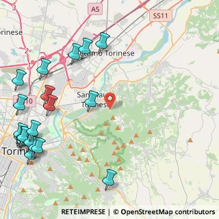 Mappa Via Sestriere, 10099 San Mauro Torinese TO, Italia (6.376)
