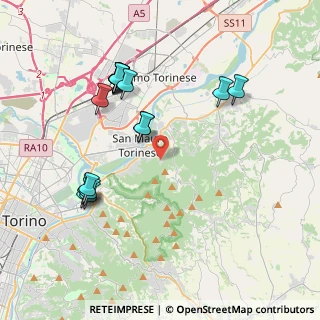 Mappa Via Sestriere, 10099 San Mauro Torinese TO, Italia (4.13765)