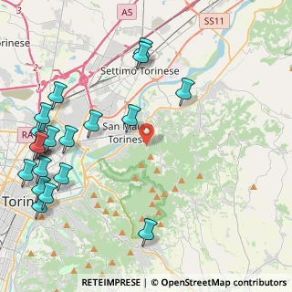 Mappa Via Sestriere, 10099 San Mauro Torinese TO, Italia (5.7655)