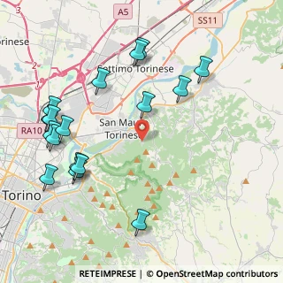 Mappa Via Sestriere, 10099 San Mauro Torinese TO, Italia (4.90529)