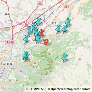 Mappa Via Sestriere, 10099 San Mauro Torinese TO, Italia (3.62643)