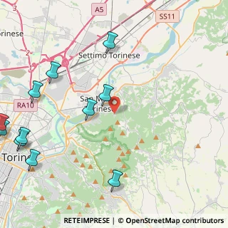 Mappa Via Sestriere, 10099 San Mauro Torinese TO, Italia (6.06636)