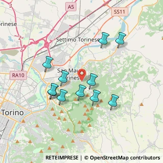 Mappa Via Sestriere, 10099 San Mauro Torinese TO, Italia (3.38182)