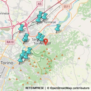 Mappa Via Sestriere, 10099 San Mauro Torinese TO, Italia (4.11385)