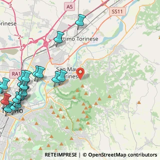 Mappa Via Sestriere, 10099 San Mauro Torinese TO, Italia (6.4915)