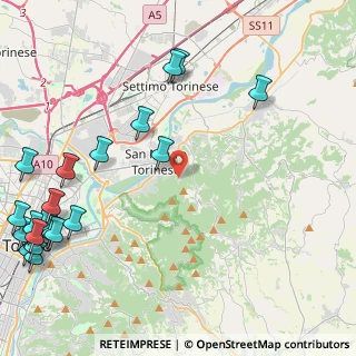 Mappa Via Sestriere, 10099 San Mauro Torinese TO, Italia (6.4185)