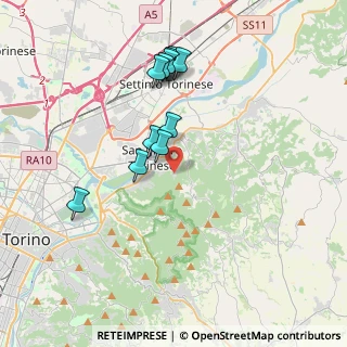 Mappa Via Sestriere, 10099 San Mauro Torinese TO, Italia (3.49273)