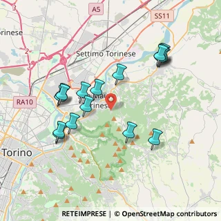 Mappa Via Sestriere, 10099 San Mauro Torinese TO, Italia (3.92294)