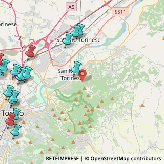 Mappa Via Sestriere, 10099 San Mauro Torinese TO, Italia (6.91722)