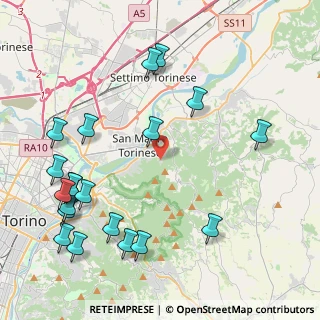 Mappa Via Sestriere, 10099 San Mauro Torinese TO, Italia (5.2965)