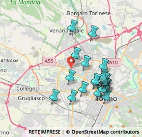 Mappa Presso Polisportiva Campus, 10151 Torino TO, Italia (3.6325)