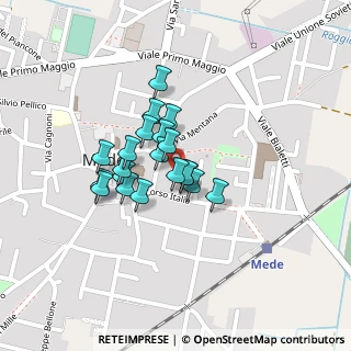 Mappa Via Cavour, 27035 Mede PV, Italia (0.146)