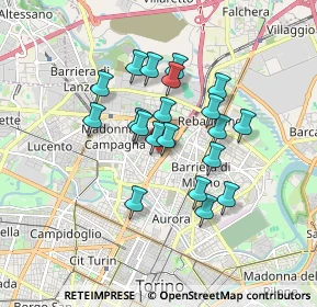 Mappa Via Tommaso Gulli, 10147 Torino TO, Italia (1.3925)