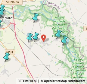 Mappa Via Luigi Pasino, 15040 Ticineto AL, Italia (6.04818)