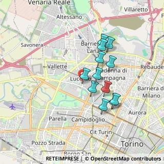 Mappa Via Foglizzo, 10151 Torino TO, Italia (1.46667)