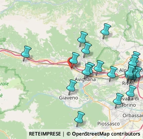 Mappa Via Valgioie, 10057 Sant'ambrogio di Torino TO, Italia (9.3575)