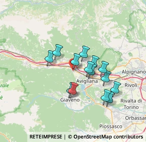 Mappa Via Valgioie, 10057 Sant'ambrogio di Torino TO, Italia (5.67714)