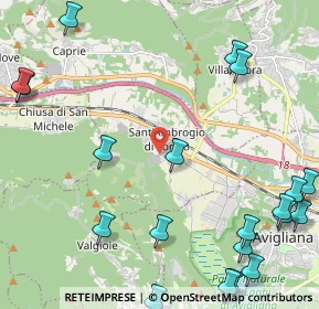 Mappa Via Valgioie, 10057 Sant'ambrogio di Torino TO, Italia (3.168)