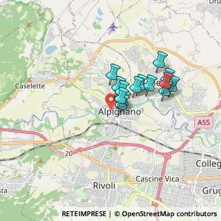 Mappa Via Philips, 10091 Alpignano TO, Italia (1.25643)