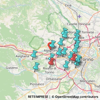 Mappa Via Mazzini, 10091 Alpignano TO, Italia (7.2215)