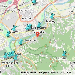 Mappa Via la Valle, 10099 San Mauro Torinese TO, Italia (3.045)