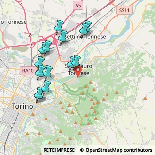 Mappa Via la Valle, 10099 San Mauro Torinese TO, Italia (4.06929)