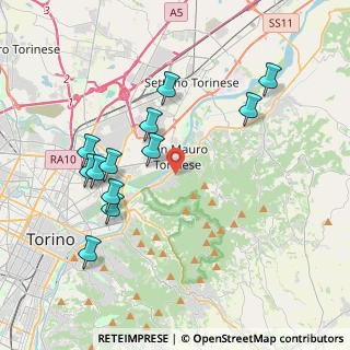 Mappa Via la Valle, 10099 San Mauro Torinese TO, Italia (4.0275)