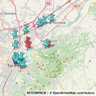 Mappa Via la Valle, 10099 San Mauro Torinese TO, Italia (5.458)