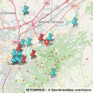 Mappa Via la Valle, 10099 San Mauro Torinese TO, Italia (5.28789)