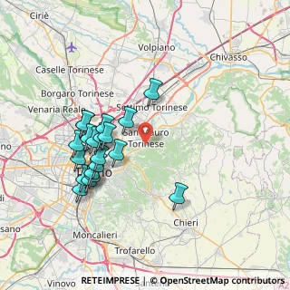Mappa Via la Valle, 10099 San Mauro Torinese TO, Italia (7.2405)
