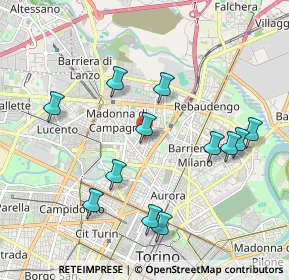 Mappa Via Daun, 10147 Torino TO, Italia (2.02667)