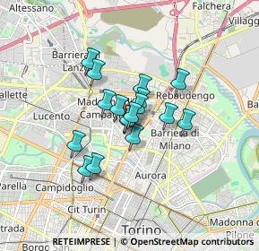 Mappa Via Daun, 10147 Torino TO, Italia (1.08)