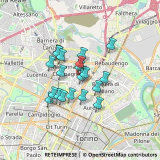 Mappa Via Daun, 10147 Torino TO, Italia (1.346)