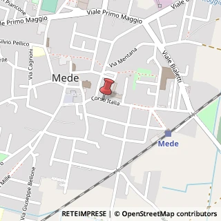 Mappa Corso Italia, 38, 27035 Mede, Pavia (Lombardia)