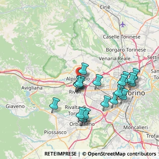 Mappa Via Valle, 10091 Alpignano TO, Italia (7.73)