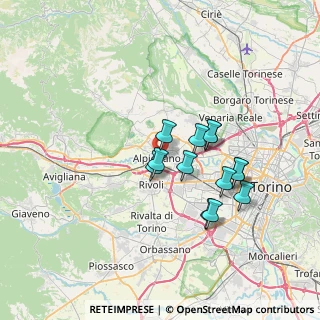 Mappa Via Valle, 10091 Alpignano TO, Italia (5.82308)
