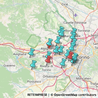 Mappa Via Valle, 10091 Alpignano TO, Italia (6.745)