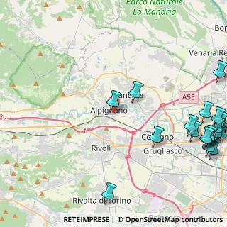Mappa Via Valle, 10091 Alpignano TO, Italia (6.689)