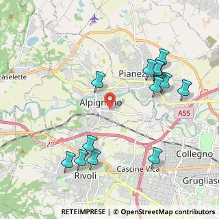 Mappa Via Valle, 10091 Alpignano TO, Italia (2.25462)