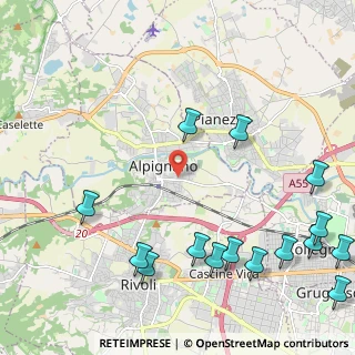 Mappa Via Valle, 10091 Alpignano TO, Italia (2.96533)